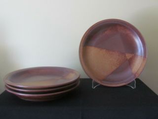 4 Iron Mountain Pottery Roan Dinner Plates Patterson 11 "