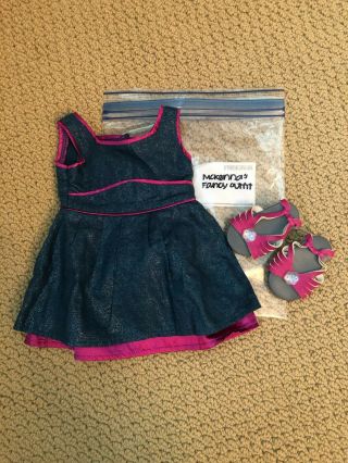 American Girl Mckenna Fancy Dress Outfit With Shoes Euc