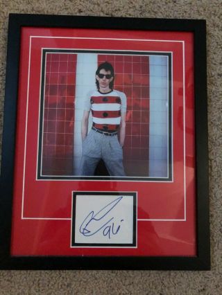 Ric Ocasek (the Cars) Framed,  Signed,  And Matted Picture (jsa Certified)