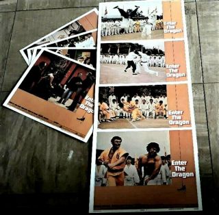 Bruce Lee Enter The Dragon Lobby Cards (1973) Set Of Eight Complete
