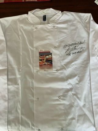Autographed Larry Thomas Chefs Coat Insc Jsa Signed Seinfeld Soup Nazi