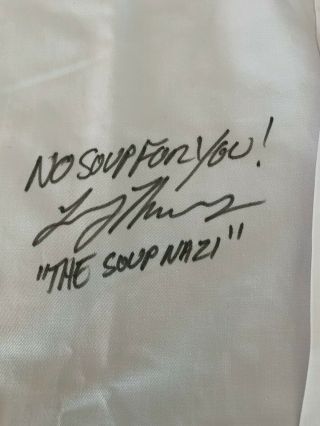 Autographed Larry Thomas Chefs Coat Insc JSA Signed Seinfeld Soup Nazi 3