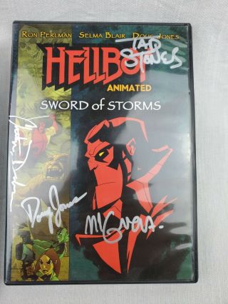 Hellboy Sword Of Storms Animated DVD Signed Mike Mignola Tad Stones Doug Jones 2