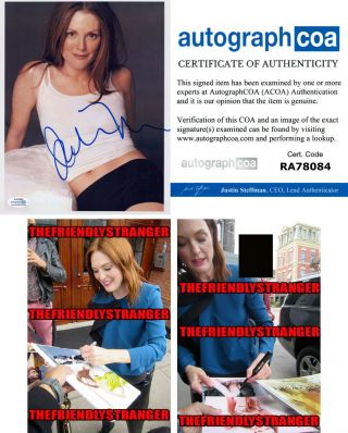 Julianne Moore Signed Autographed 8x10 Photo H - Proof - Mega H@t Acoa