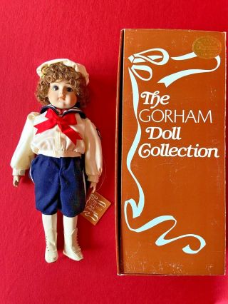 1985 Gorham Sailor Porcelain Musical Doll 19 " Alexander " Anchors Aweigh "