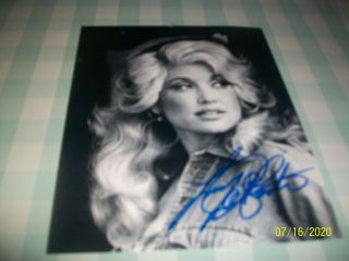 Dolly Parton Country Music Singer Signed 8x10 Photo With 4
