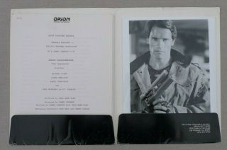 The Terminator 1984 Press Kit Schwarzenegger Hamilton Cameron Orion
