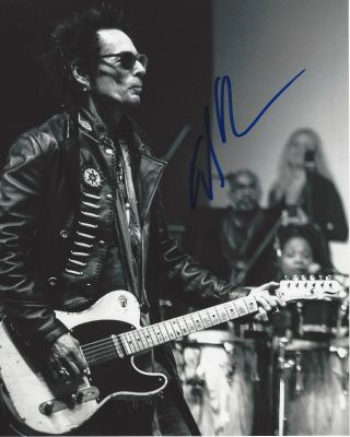 Earl Slick Hand Signed 8x10 Photo W/coa John Lennon & David Bowie 