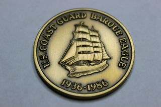 1986 - Token - Medal - Opsail - Salute To Liberty - U.  S.  Coast Guard Barque Eagle
