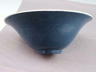 Saturday Evening Girls 9 " Art Pottery Bowl Blue Glaze E.  G.  T.  Signed 1920