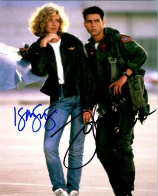 Kelly Mcgillis Tom Cruise Signed 8x10 Picture Photo Autographed Pic With