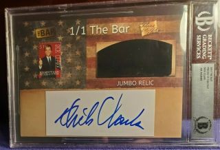 2019 " The Bar " Dick Clark 1/1 Autograph & Jumbo Music Relic (beckett Slabbed)