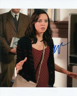 Aubrey Plaza Signed (parks And Recreation) 8x10 Photo April Ludgate W/coa 1