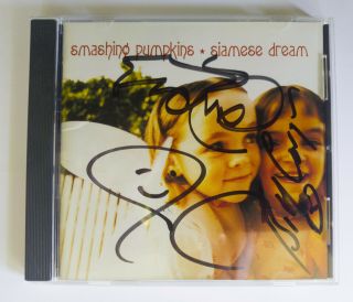 Signed Smashing Pumpkins Siamesedream Cd Billy Corgan James Iha Jimmy Chamberlin