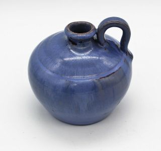 Vintage Seagrove Master Potter Joe Owen (1910 - 1986) Blue Studio Pottery Jug