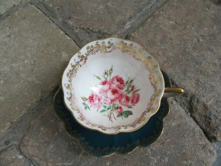 Vintage Shelley Porcelain Tea Cup Saucer Pink Roses Fine Bone China England