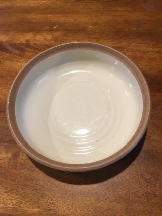 Noritake Stoneware Madera Ivory 9 " Round Salad Bowl Beige/brown 8474 Vg