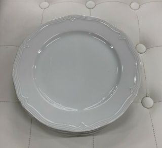Pillivuyt Queen Anne Porcelain Salad Plates White Set Of 5 9 "