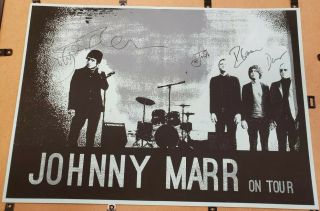 Johnny Marr Signed On Tour Silk Screen Concert Poster