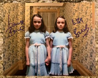 Lisa And Louise Burns Signed The Shining 8x10 Grady Twins Exact Proof 1 D
