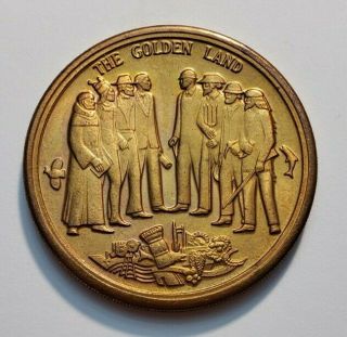 1769 - 1969 California Bicentennial Bronze Coin Medal the Golden Land 2