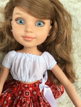 Bfc Ink 18” Doll Addison.  Brunette Straight Arms,  Jointed Legs,  Knees