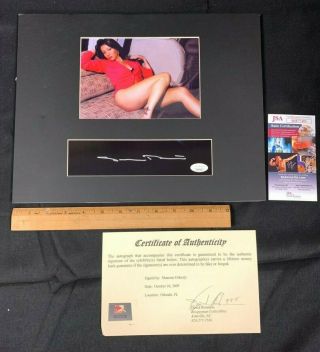 Sexy Shannen Doherty Hand Signed Autographed Matted Cut W/photo Jsa/coa
