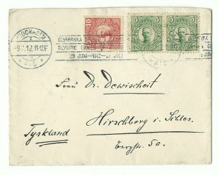 Olympic Games Stockholm 1912 Machine Cancel On Cover To Germany