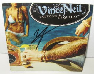 Vince Neil Signed Tattoos & Tequila Cd Booklet Motley Crue Rock Autograph Proof