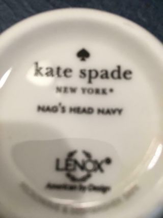 Kate Spade York Nags Head Navy Blue Fine China Mug by Lenox - 4 pc 3