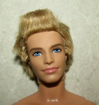 Mattel Barbie Ken Fashionista Nude Doll Rooted Blonde Hair Articulated For Ooak