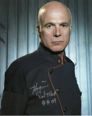 Michael Hogan Signed & Inscribed Battlestar Galactica 8x10 Photo 2