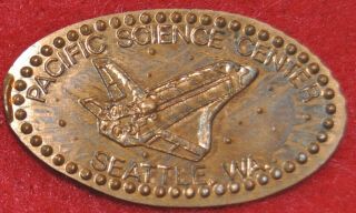 Fow - 100: Vintage Elongated Cent Pacific Science Center Seattle,  Wa (shuttle)