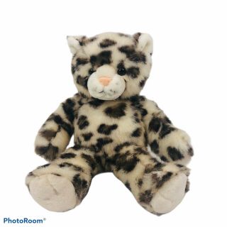 Build - A - Bear Sparkly Snow Leopard Plush Retired Multi Colors W/sparkles L16”