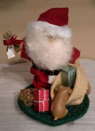 Htf Lizzie High Whimsical Wooden Doll " Little Santa " Christmas 7 " Tall 1995