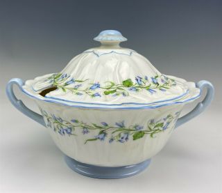 Shelley Harebell (oleander) Round Covered Vegetable Lidded Soup Tureen Bowl Mab