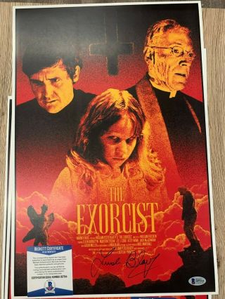 The Exorcist Linda Blair Autographed Signed 11x17 Poster Photo Beckett