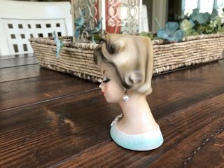 Vintage 1950’s Young Lady Head Vase Parma A 109 2