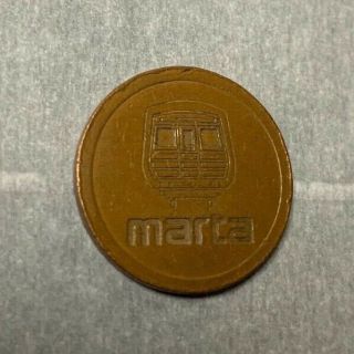 Vintage Marta (atlanta,  Georgia) Train Transit Token Coin (good For One Fare)