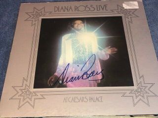 Diana Ross The Supremes Signed Autographed Live Record Album Lp