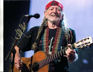 Willie Nelson Country Legend - Hand Signed Autographed Photo With