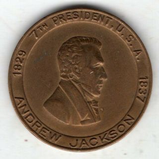 1837 American Medal To Honor The 7th President,  Andrew Jackson