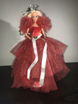 Happy Holiday Special Edition 1988 Barbie Doll W/stand No Box One Shoe Only