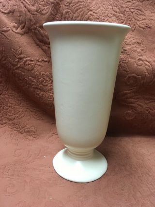Vintage Haeger Mid Century White Cream Ceramic Vase 9” 3281