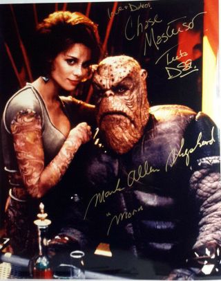 Star Trek Ds9 Autograph 8x10 Photo Signed By 2 - Morn & Leeta (lhau - 494)