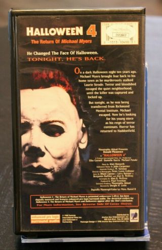 Halloween 4 Signed VHS Tape - (3) JSA Certified Autographs - George P Wilbur 2