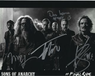 Sons Of Anarchy Soa Samcro Hand Signed 8x10 Photo Autograph Coates Flanagan