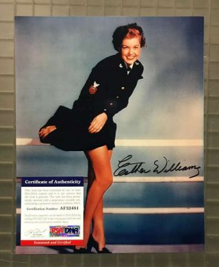 Esther Williams Psa Dna Hand Signed 8x10 Photo Autograph