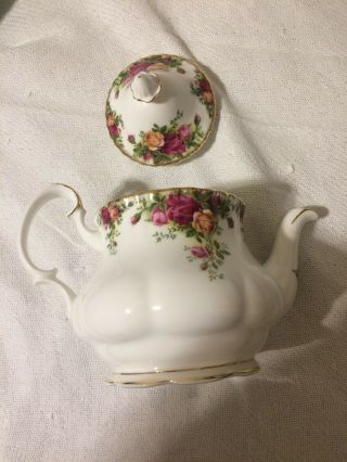 Vintage 1962 Royal Albert Old Country Roses Large Teapot Made In England -