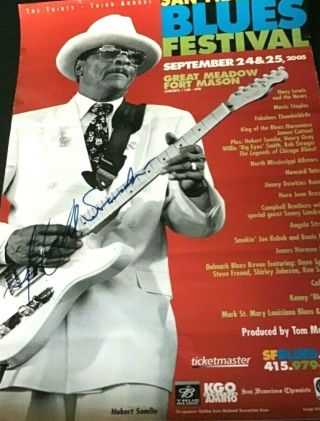 Hubert Sumlin Signed Poster Autographed San Francisco Blues Festival 2005 Guitar